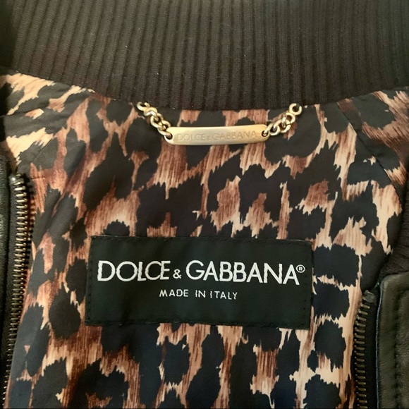 DOLCE & GABBANA cropped leather jacket - Picture 3 of 3